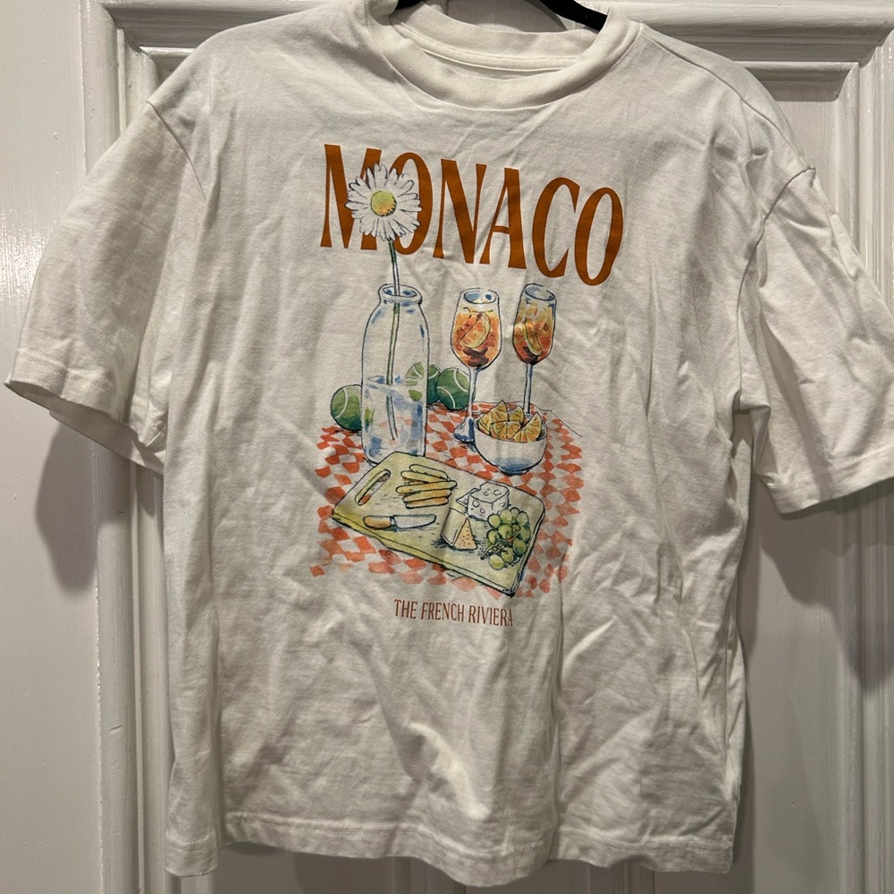 Old Navy Monaco Riviera Graphic Tee - White and Orange